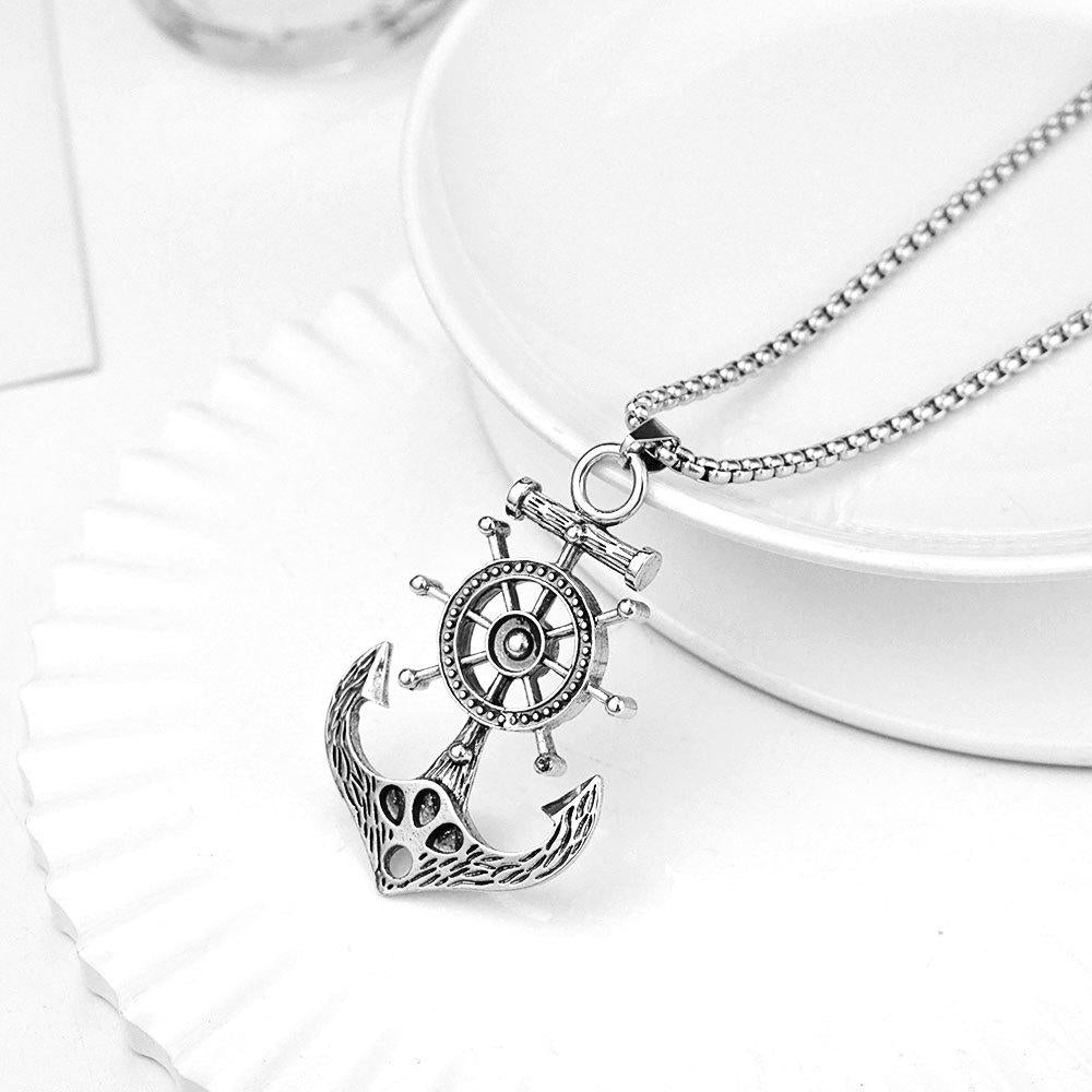 HN071:Hip-Hop Style Necklace,Nautical Anchor Pendent Necklace For Women And Men