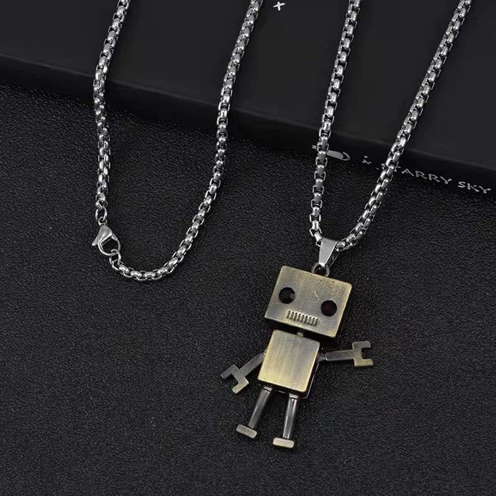 HN052:Hip-Hop Style Necklace,,Robot Necklace for Women and Men