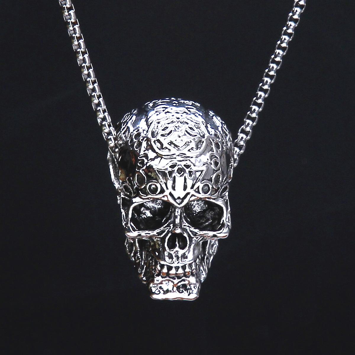 HN046:Hip-Hop Style Necklace,Skull Pendent Necklace for Women and Men