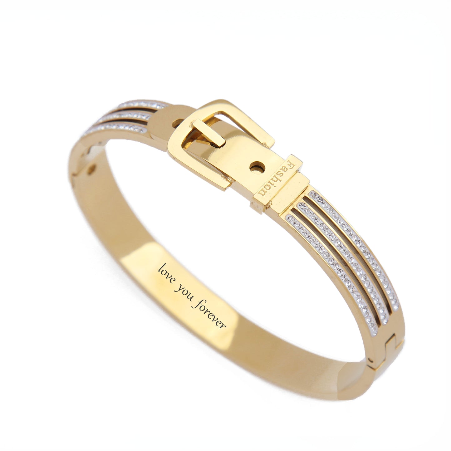 B47:Titanium Stainless Steel Belt Style High Quality Bangle Bracelet,colour Not Fade,Waterproof,Top Opening