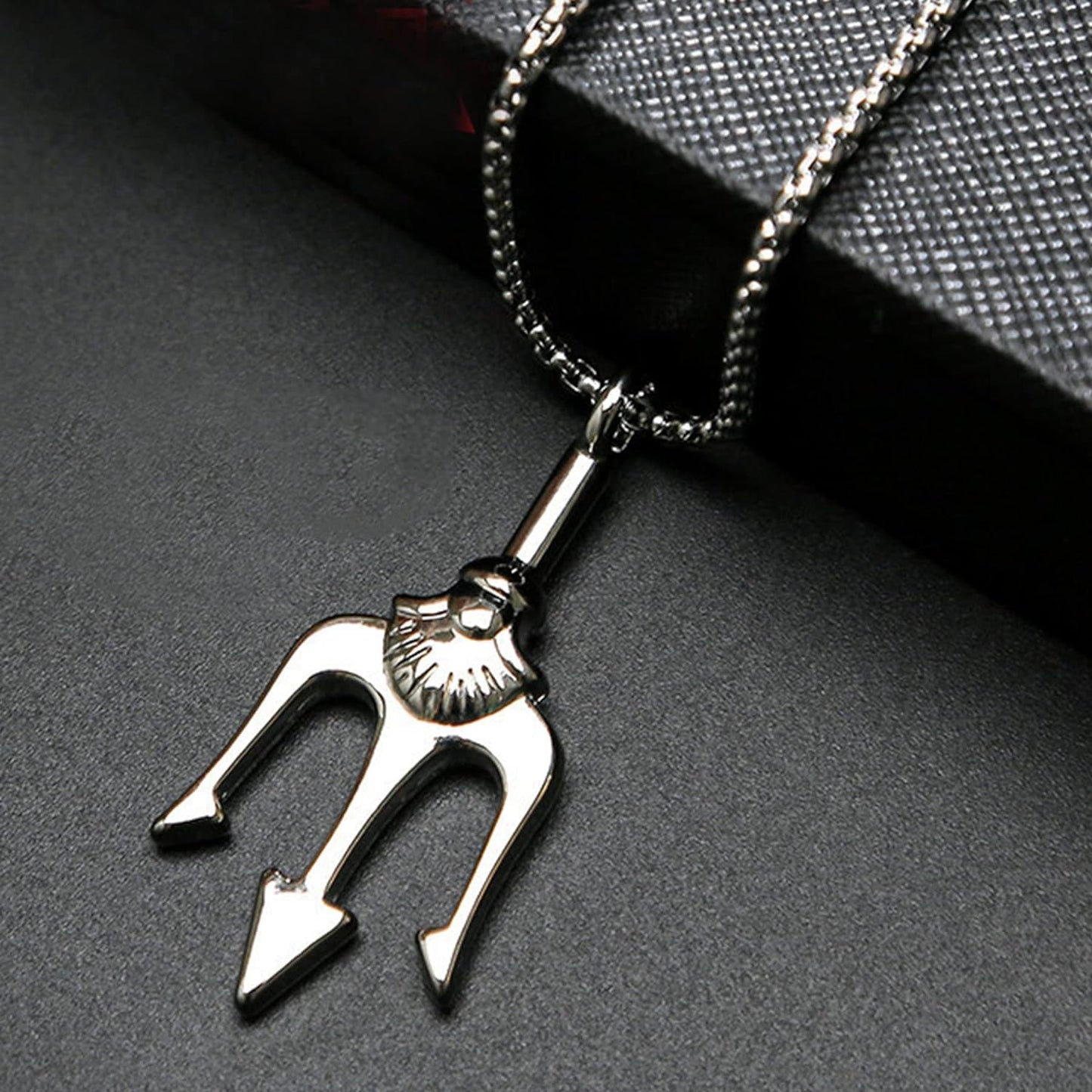 HN037:Hip-Hop Style Necklace, Poseidon Trident Necklace for Women and Men