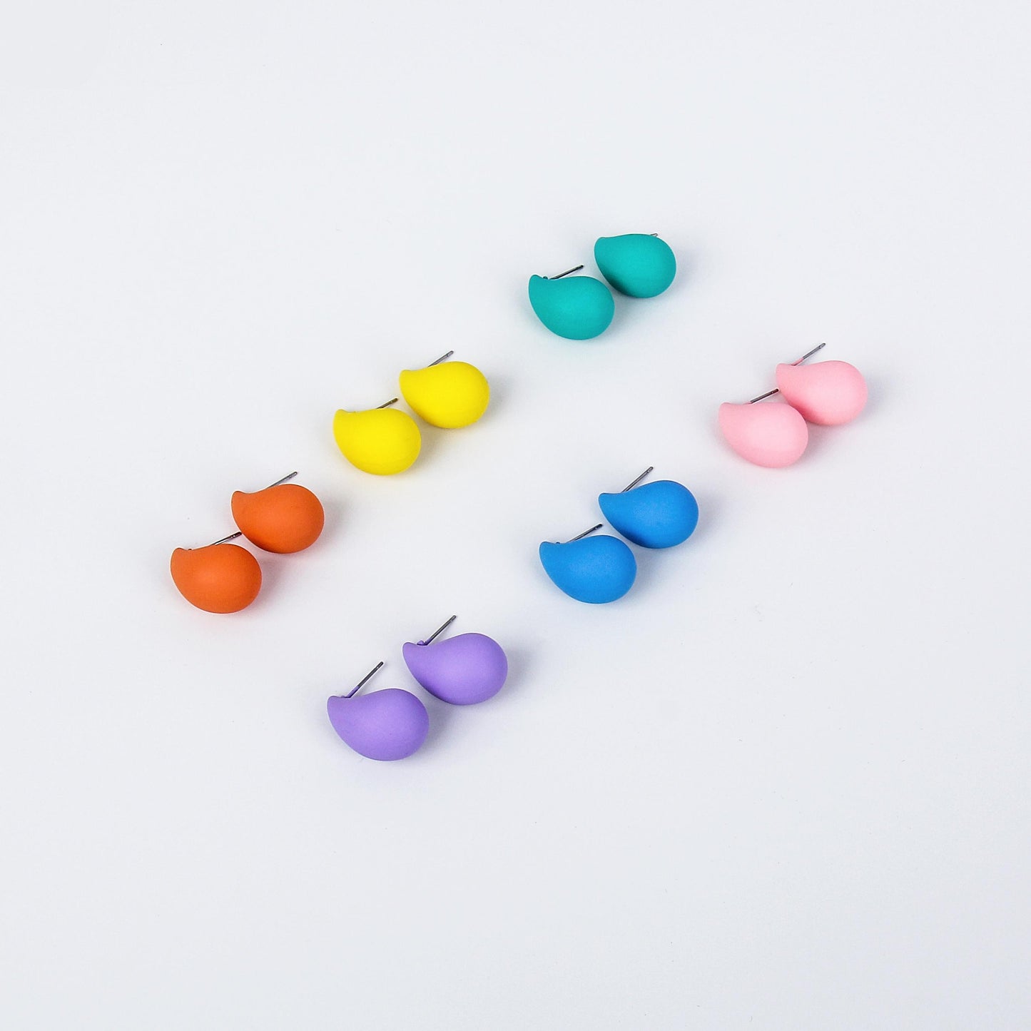 set/4pairs Teardrop Earrings – buy1 stainless steel teardrop eaaring get 3 colorful Earrings free