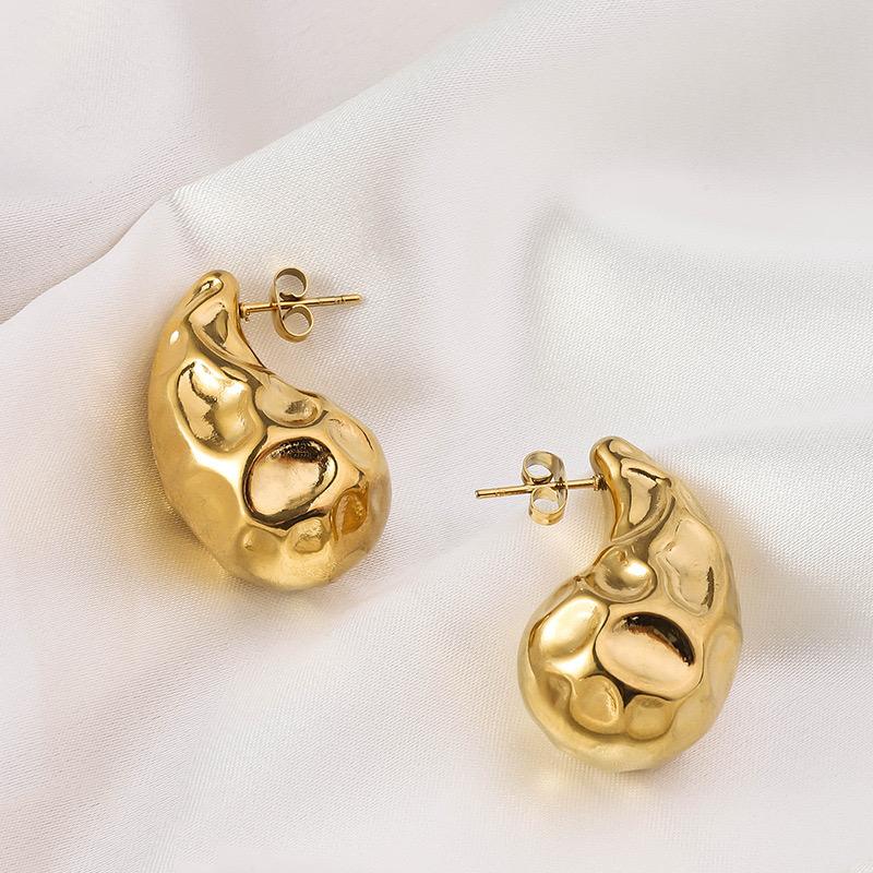 Teardrop Earlobe Earrings with difrient designs – Stainless Steel, Nontarnish earring,Piercing Jewelry for Women,Waterproof ,Color Not Fade