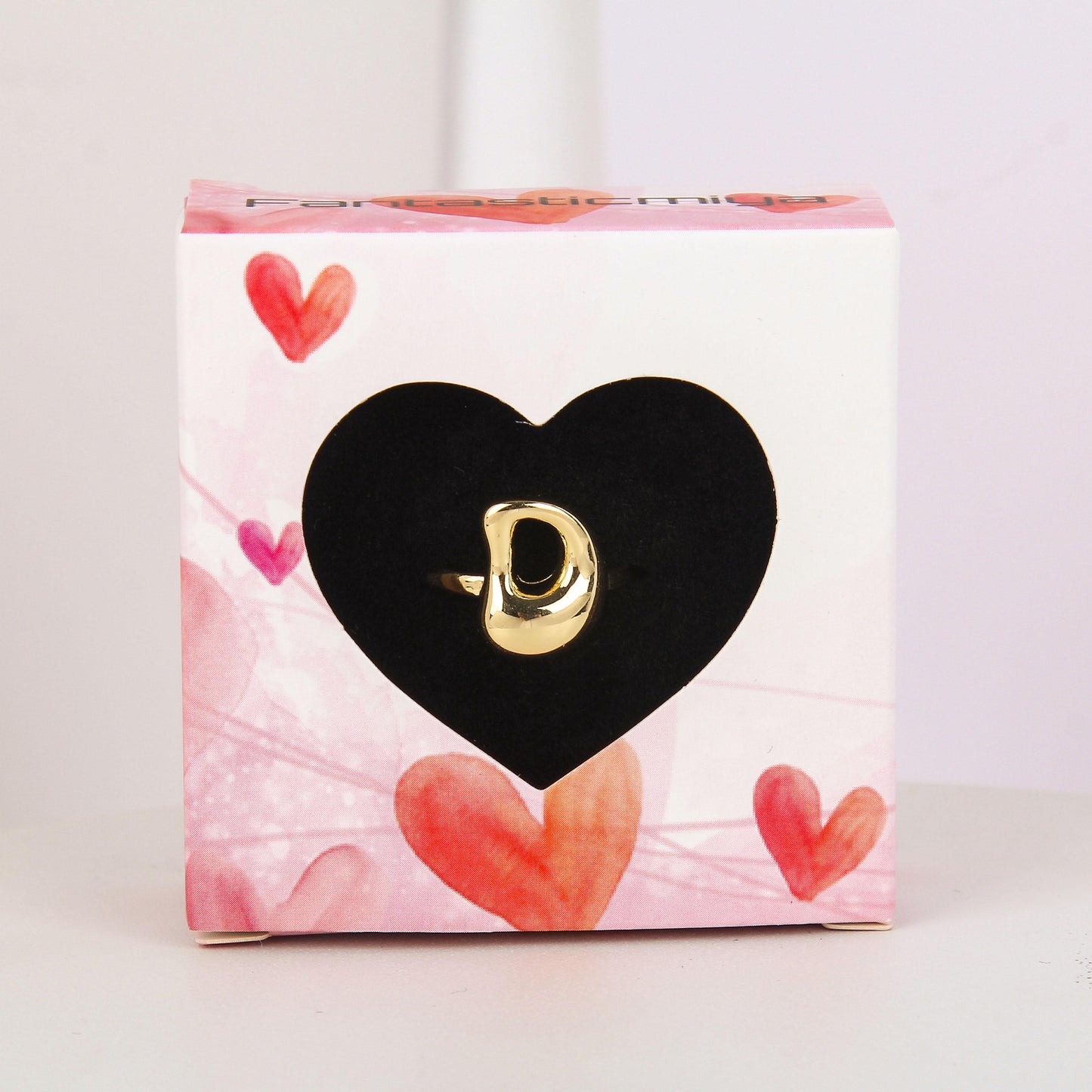 Bubble Initial Rings - Unique balloon Letter Rings, Brass, Adjustable Open A-Z Alphabet, Stylish Fashion Gift Jewelry for Women