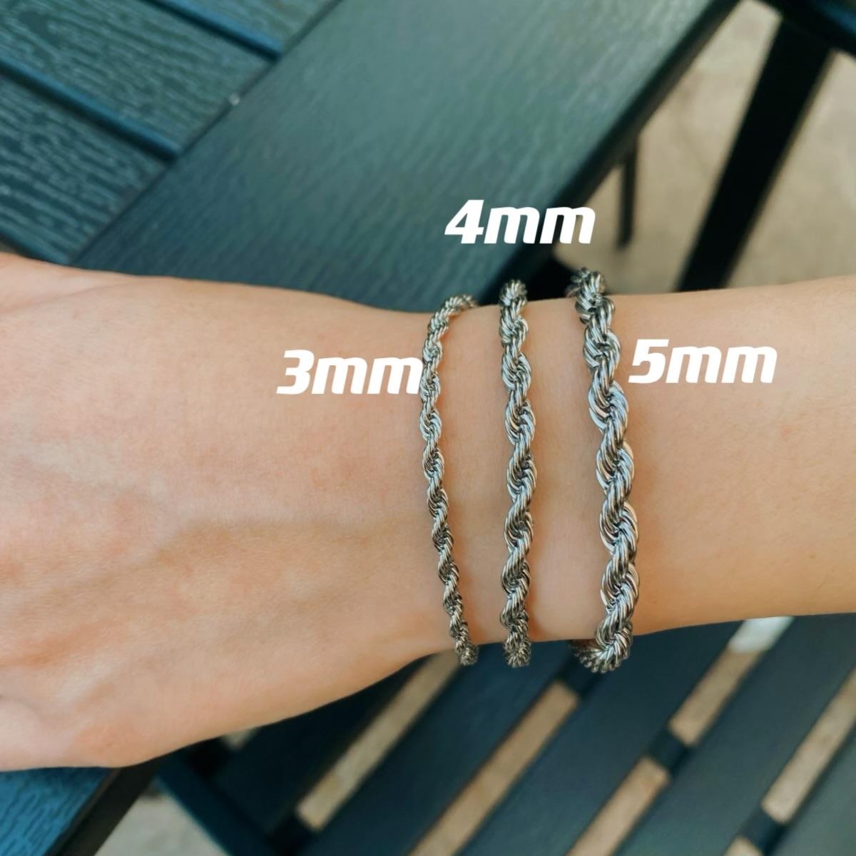 Set couple bracelets, Stainless Steel bracelets, Twist Rope Chain Bracelets Set for Couples – Perfect Gift for Friends, Family, and Loved Ones
