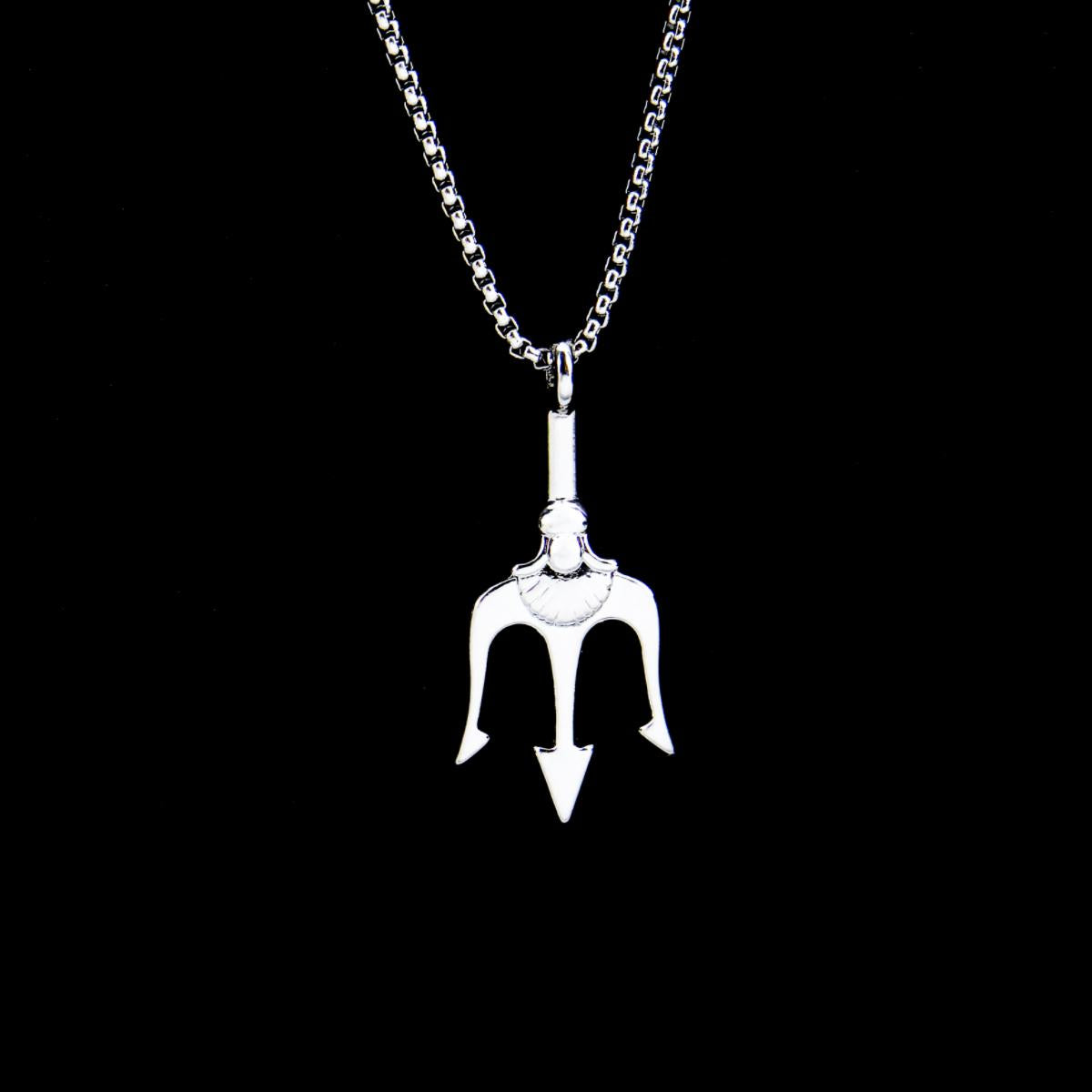 HN037:Hip-Hop Style Necklace, Poseidon Trident Necklace for Women and Men