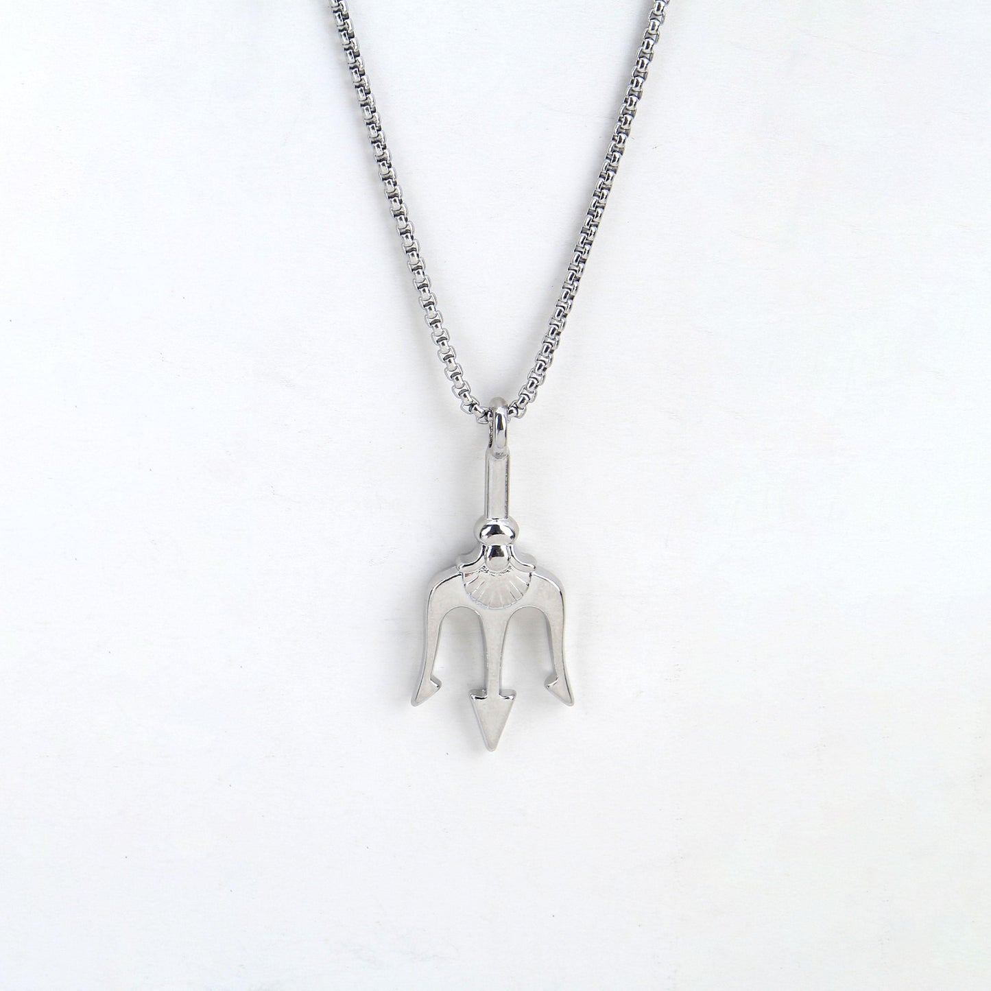 HN037:Hip-Hop Style Necklace, Poseidon Trident Necklace for Women and Men