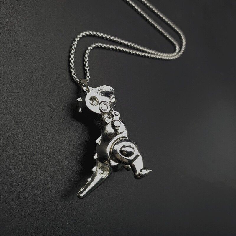HN025:Hip-Hop Style NecklaceMen's Amulet Stainless Steel Dinosaur Pendant Necklace Necklace for Women and Men