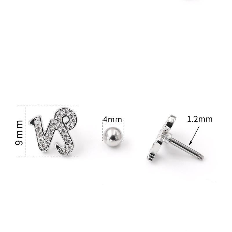 Horoscope Zodiac Sign Cartilage Helix Stud Earrings - 12 Constellation Astrology,Titanium Stainless Steel and Zircon, Little Ear Studs Gift for Women Men & Teens