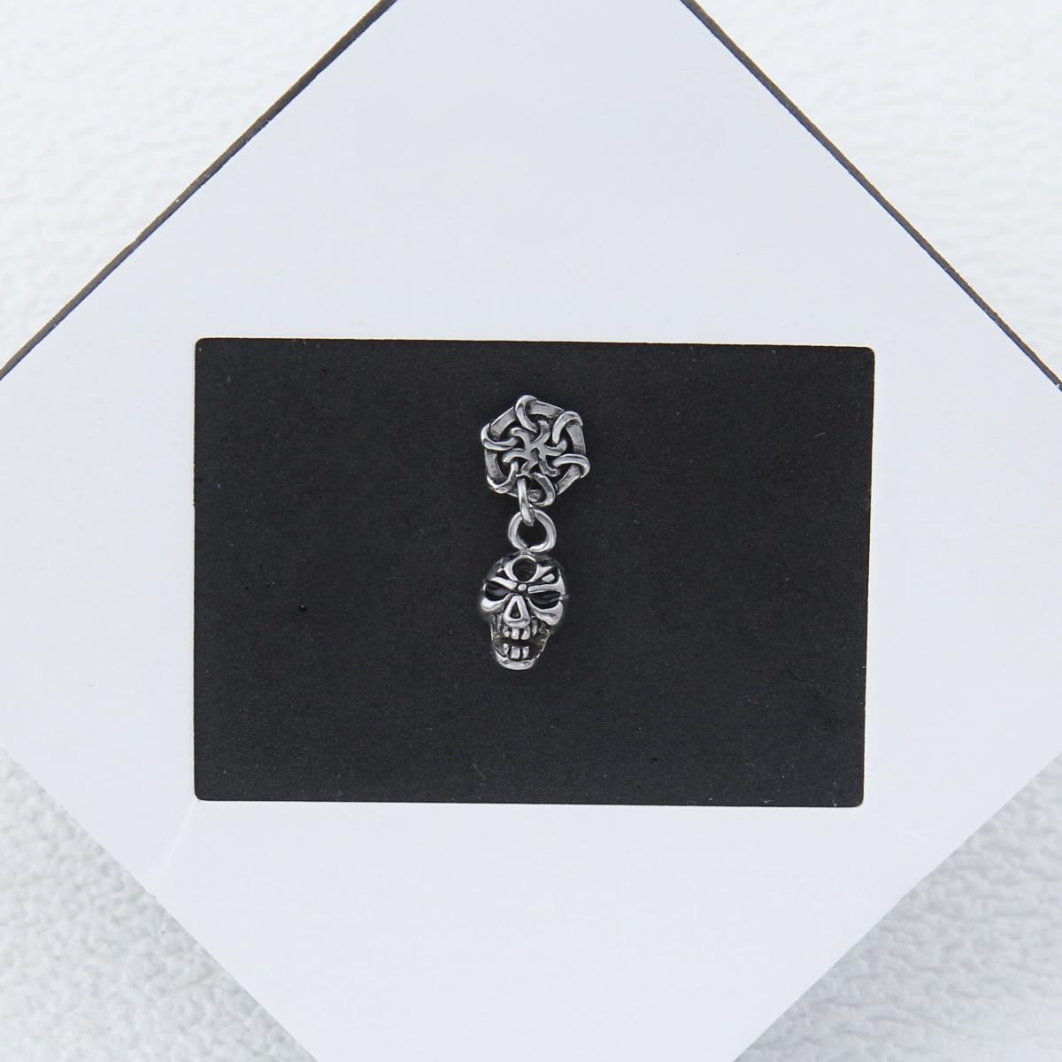 Skull Stud Helix Cartilage hoop Earring Stacking Set – Stainless Steel, Unisex Piercing Jewelry for Men and Wome