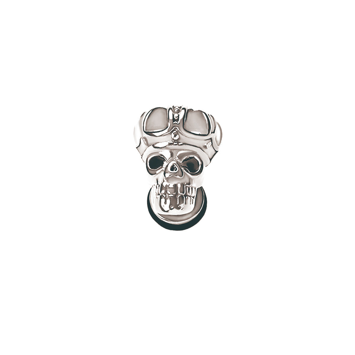 1 Count of Punk Ghost King Gothic Stud Earrings: Vintage Style with Flat Back – Titanium Stud, Hypoallergenic Steel Helix Cartilage Earring for Men and Women, Ideal for Halloween Party Cosplay"