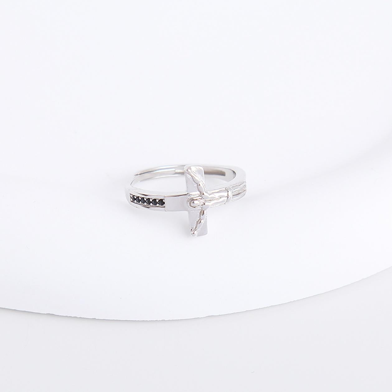 S925 Jesus Cross Ring - Sterling Silver, Unique Religious Jewelry with Three Distinct Faith-Inspired Designs, Spiritual Symbol of Devotion,Crucifixion, Perfect Christian Gift for Men, Women, and Loved Ones