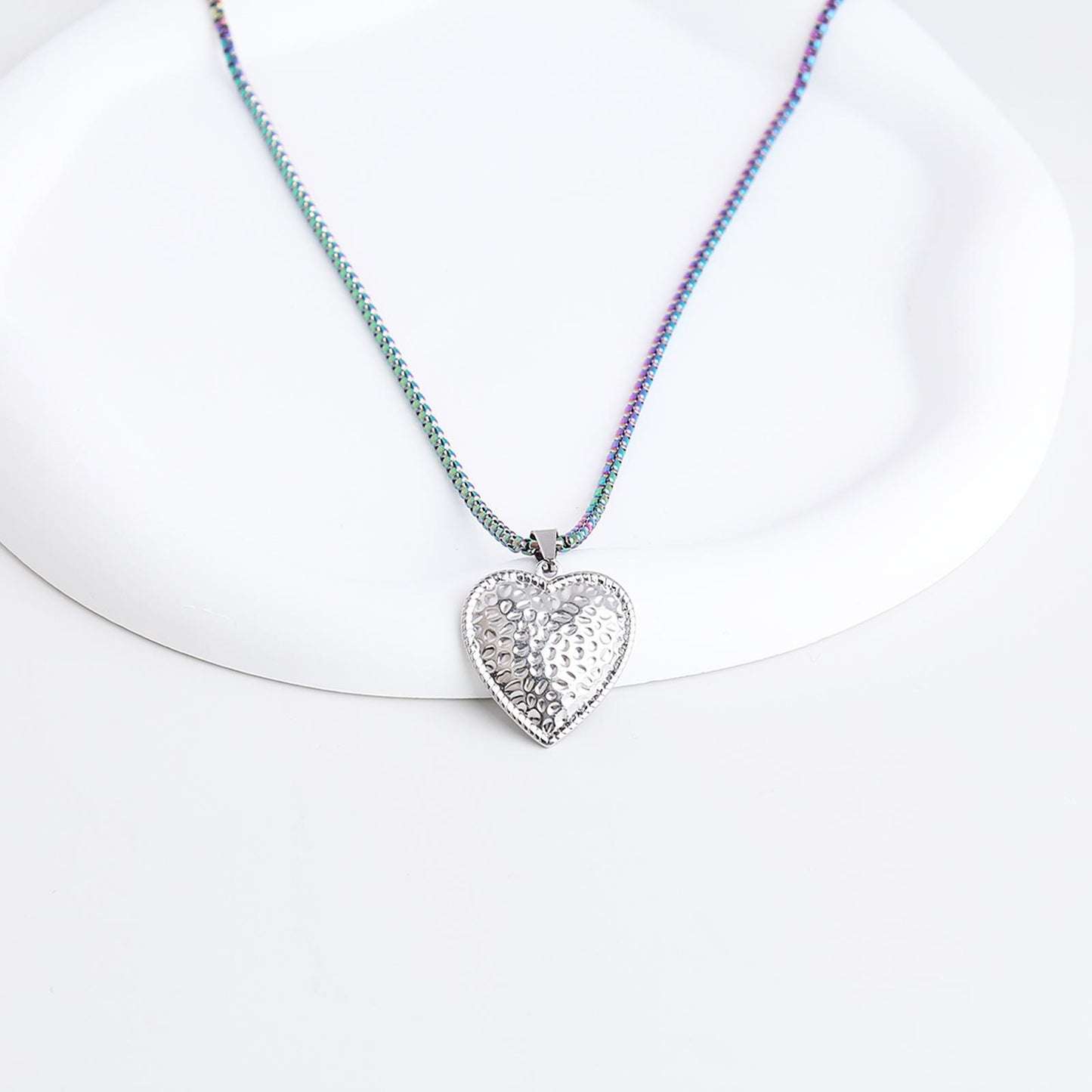 Colorful Box Chain with Different Pendant Necklace – Stainless Steel, Various Pendant, Unique and Elegant Statement Jewelry, Simple and Cool, Trendy Jewelry for Daily Wear