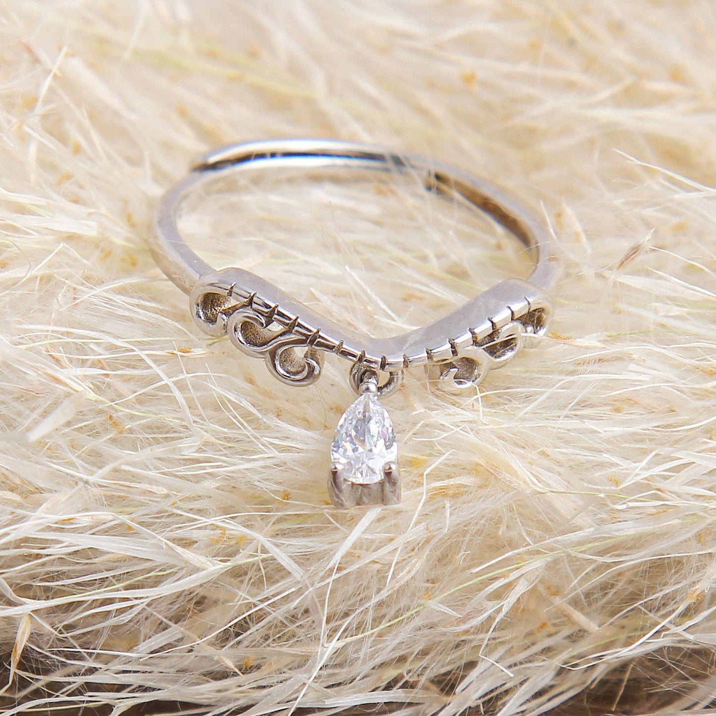 S925 Tiara Charm Silver Ring Set - Sterling Silver, Featuring Sparkling Zirconia Stones, Double Layer Design with Two Rings, Luxurious Stacking Jewelry, Simple and Elegant for Women
