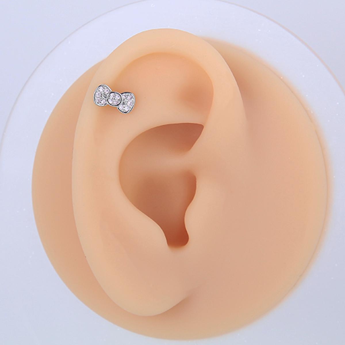8 Counts Set/ Multi-Piercing studs Set, Sweet Edgy Design Cartilage Helix with Pink Zircon and Chain Link - Stainless Steel, Barbell, labrets,flatback,Dainty Zirconia Ear Studs and Daith Hoops for Women and Girls