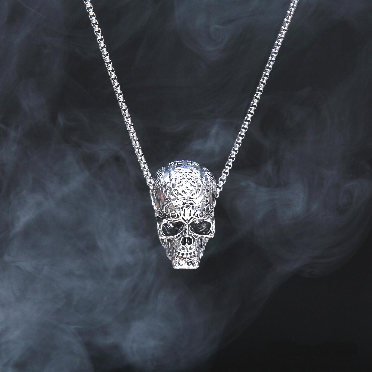 HN046:Hip-Hop Style Necklace,Skull Pendent Necklace for Women and Men