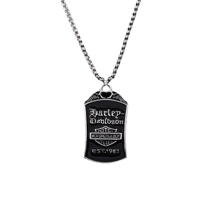 HN076:Hip-Hop Style Necklace,Motorcycle American Legend Eagle Medal Pendent Necklace For Women And Men