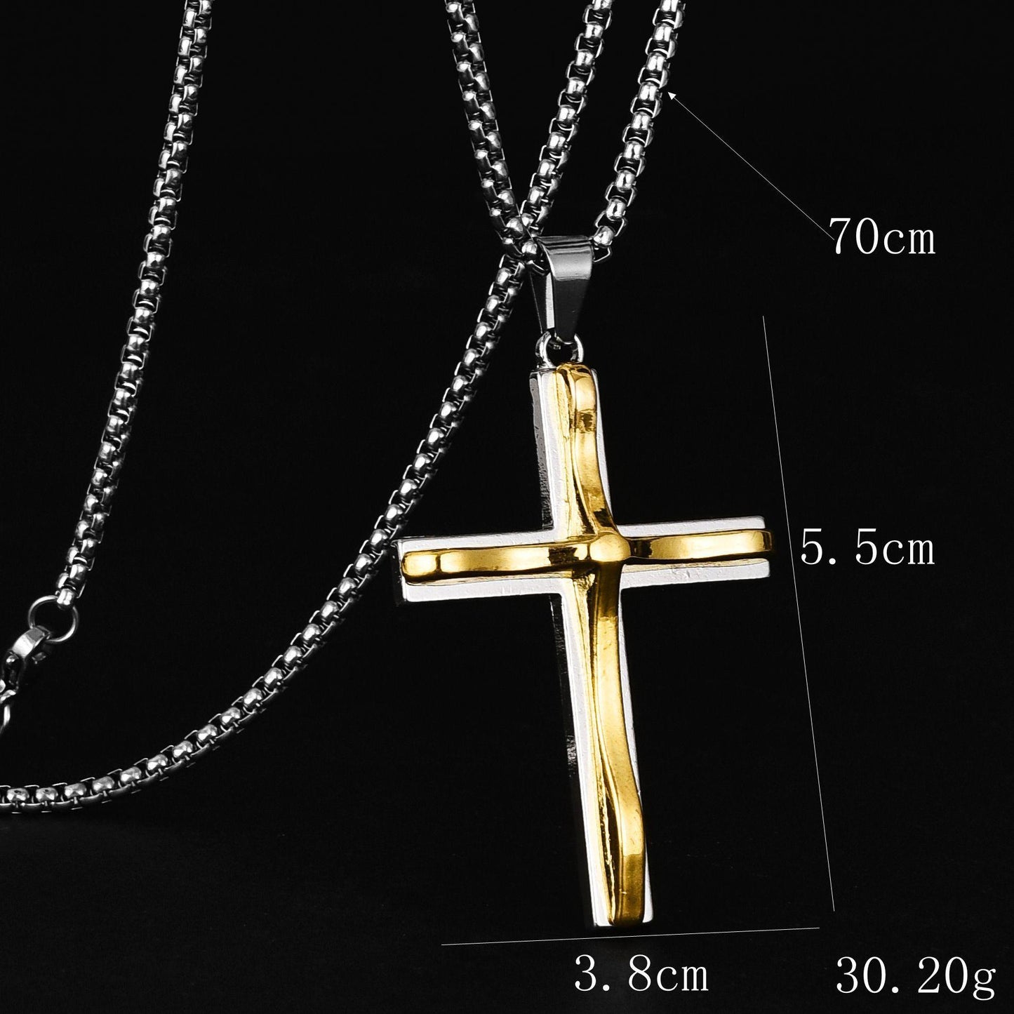 HN070:Hip-Hop Style Necklace,Simple Cross Pendent Necklace For Women And Men