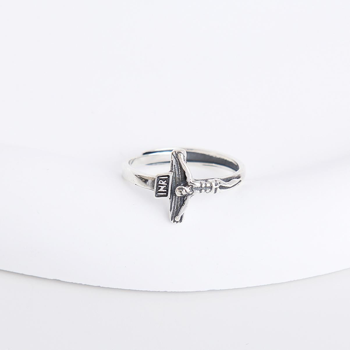 S925 Jesus Cross Ring - Sterling Silver, Unique Religious Jewelry with Three Distinct Faith-Inspired Designs, Spiritual Symbol of Devotion,Crucifixion, Perfect Christian Gift for Men, Women, and Loved Ones