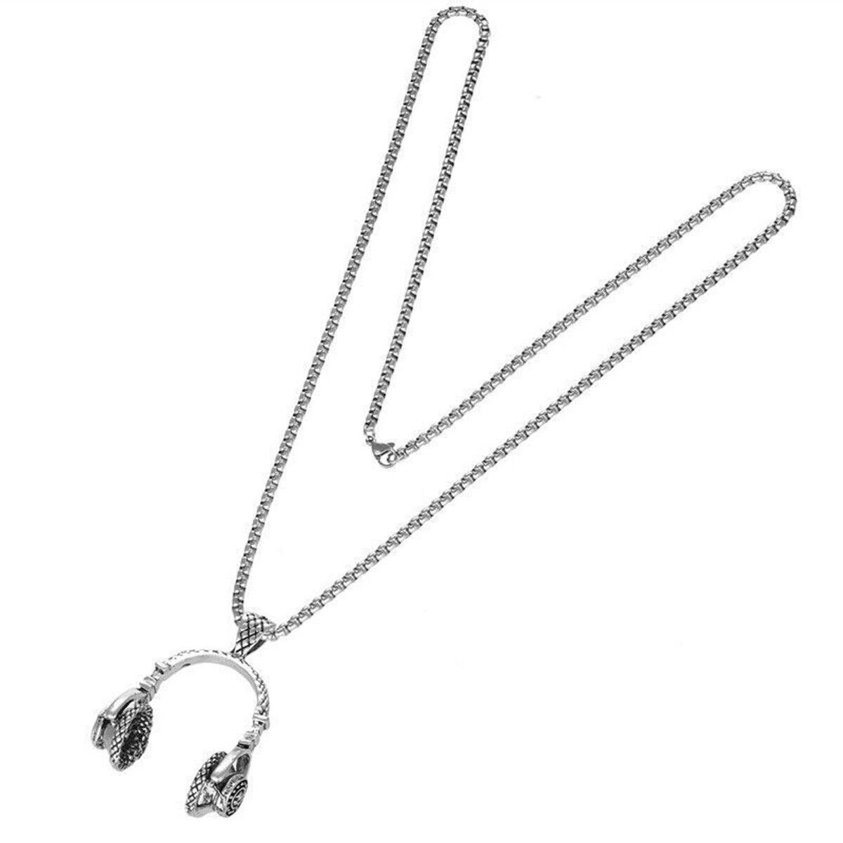 HN031:Hip-Hop Style Necklace, Music Earphone Earphone Pendant Necklace for Women and Men