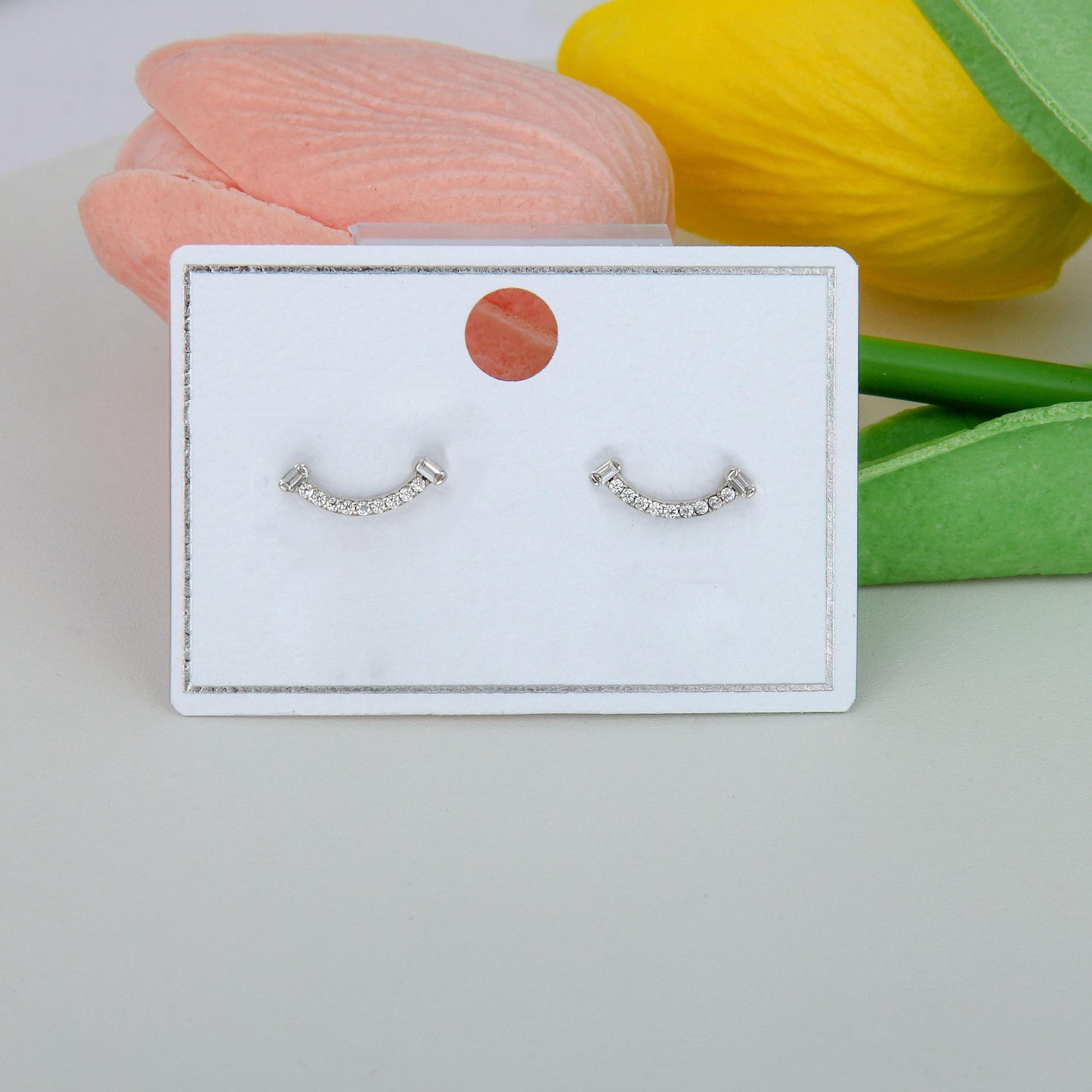 S925 smile necklace set/ necklace earring, Sterling Silver, silver for women- Smile Design, Sparkling and classic ,Suitable for Earlobe,Helix, Cartilage , Dainty Gifts for Mom Daughter Girlfriend.