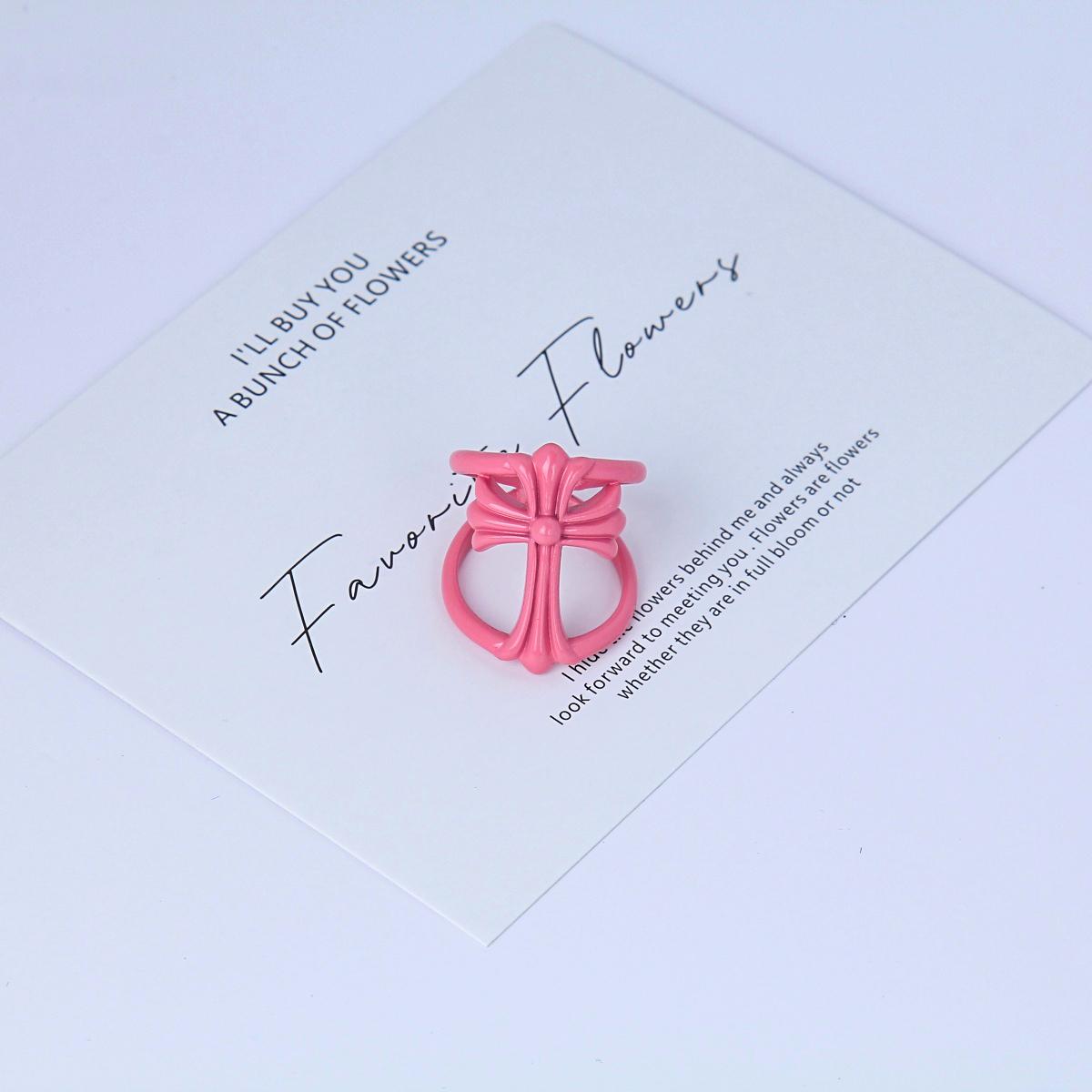 Double Layer Cross Opening Ring Luxury Design - Copper, Adjustable Size, Rings for Men and Women