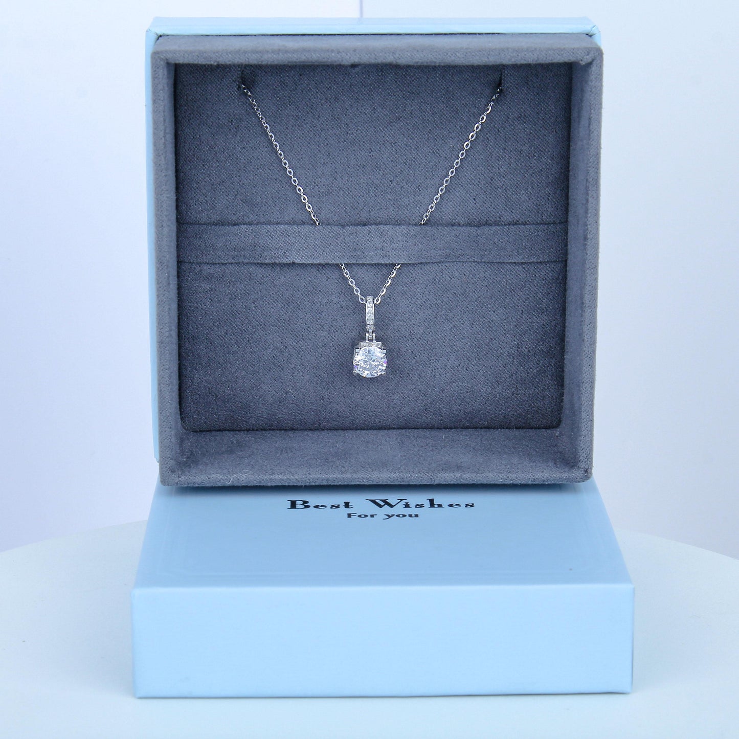 S925 stud set/ Minimalist Design Zircon Jewelry Set for Women-Sterling Silver, Four-prong Set, Necklace and Earring Includes, Simple and Classic ,Dainty Gifts for Mom Daughter Girlfriend.