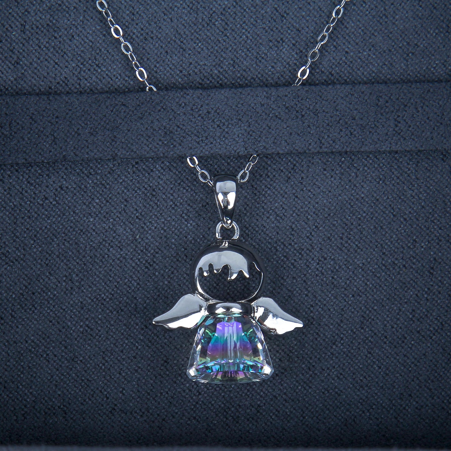 S925 Sterling Silver Necklace for women-Delicate Angel Design Pendant, Stylish and Adorable, Fashionable Jewelry Dainty Gifts for Mom Daughter Girlfriend.
