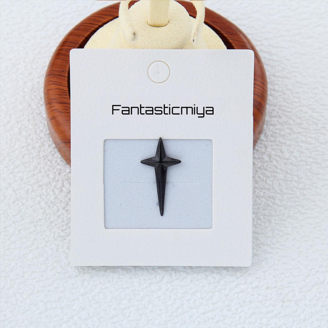 1 count/ Punk Gothic Star Stud Earring, Vintage Stud Earring with Flat Back –Titanium Stud, Earlobe Earring, Helix Cartilage Earring for Men and Women