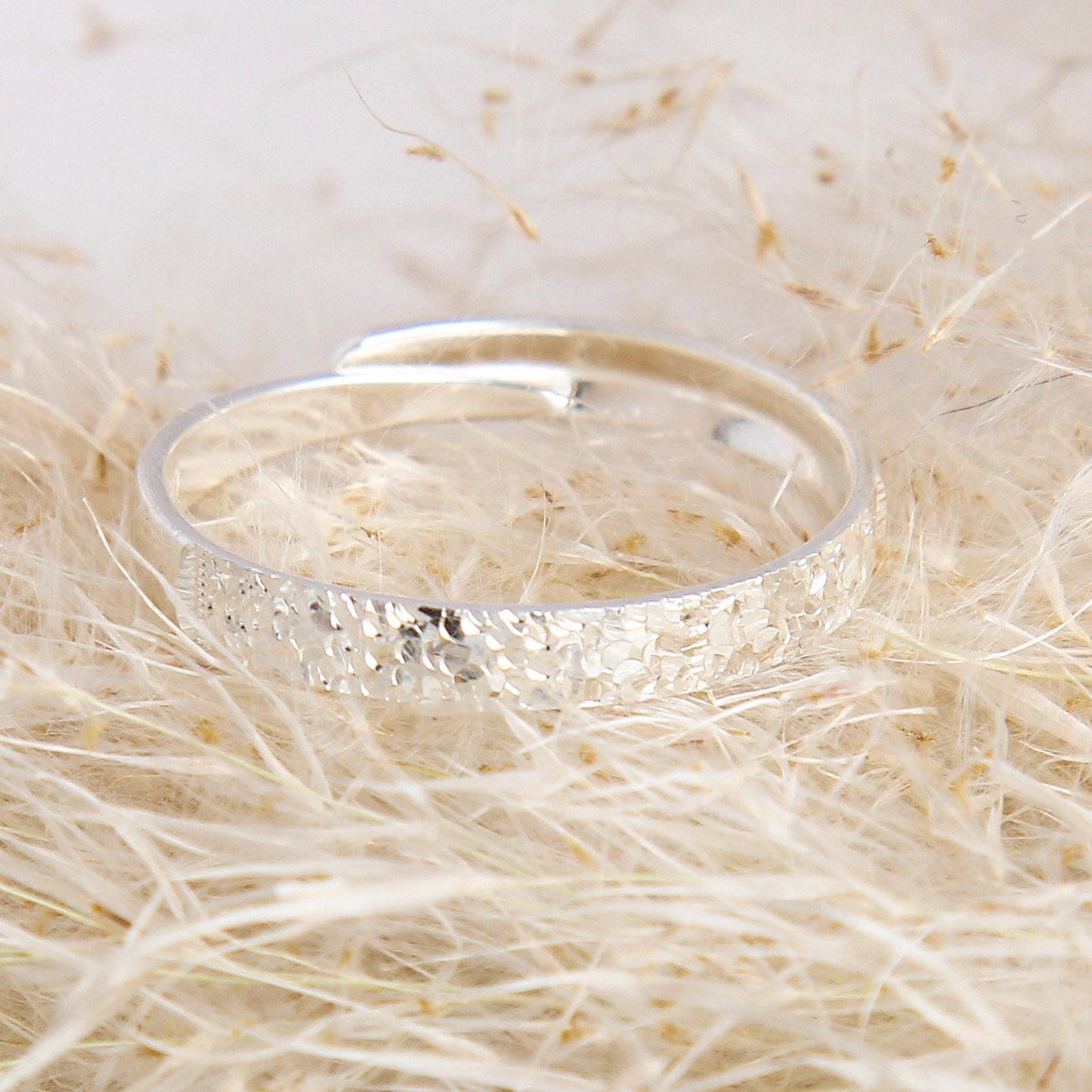 S925 Intricate Textured Silver Ring - Sterling Silver, Detailed Engraved Patterns, Simple Yet Elegant Design, Timeless Fashion Jewelry, Perfect for Daily Wear and Special Occasions