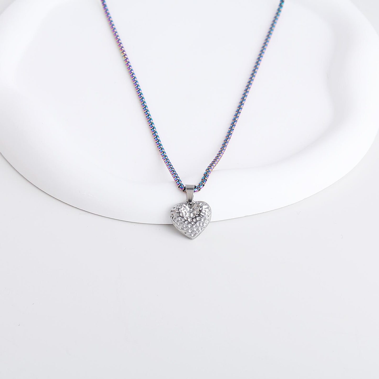 Colorful Box Chain with Different Pendant Necklace – Stainless Steel, Various Pendant, Unique and Elegant Statement Jewelry, Simple and Cool, Trendy Jewelry for Daily Wear