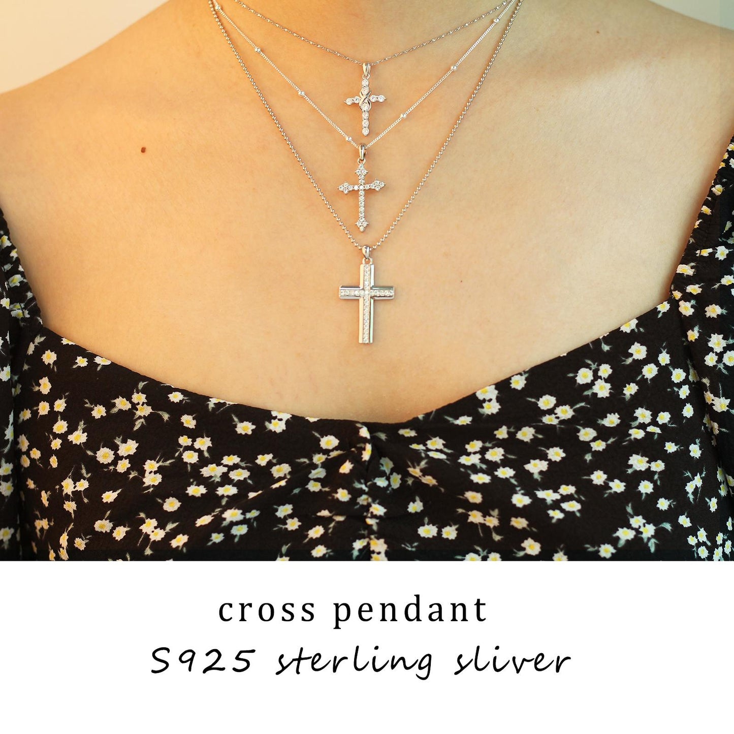 Women's S925 Sterling Silver Cross Necklace Collection – Timeless and Elegant Designs, Available in 15 Distinct Styles, Perfect for Everyday Wear or Special Occasions, Ideal Gift.