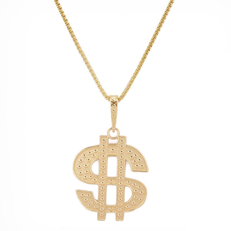 HN020:Hip-Hop Style Necklace,Dollar Sign Necklaces Money Necklace for Women and Men