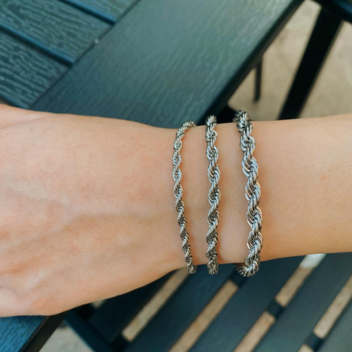 Set couple bracelets, Stainless Steel bracelets, Twist Rope Chain Bracelets Set for Couples – Perfect Gift for Friends, Family, and Loved Ones