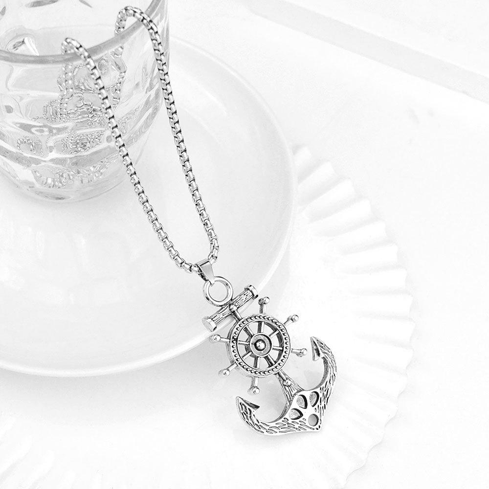 HN071:Hip-Hop Style Necklace,Nautical Anchor Pendent Necklace For Women And Men