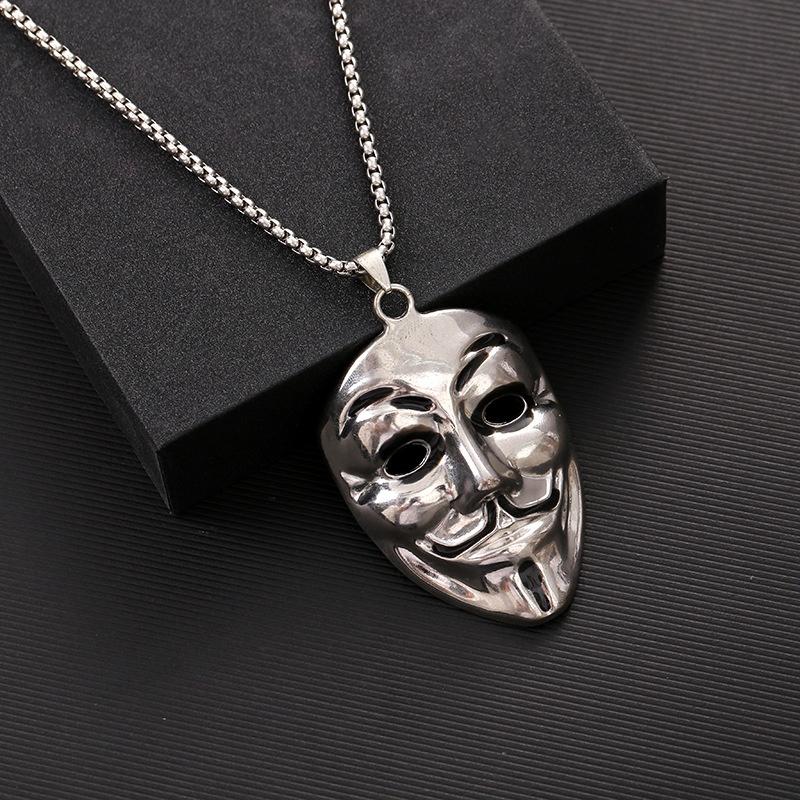 HN048:Hip-Hop Style Necklace,Vendetta Anonymous Necklace for Women and Men