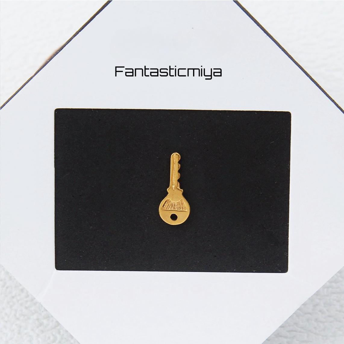 1 count/ Punk Gothic Key Stud Earring, Vintage Stud Earring with flat Back,Halloween Party Cosplay – Titanium Stud,Earlobe Earring, Helix Cartilage Earring for Men and Women,