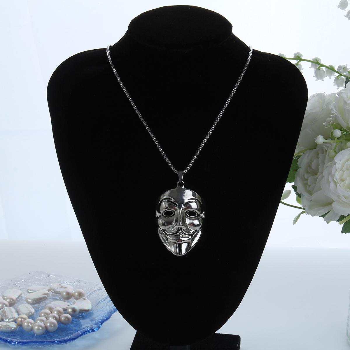 HN048:Hip-Hop Style Necklace,Vendetta Anonymous Necklace for Women and Men