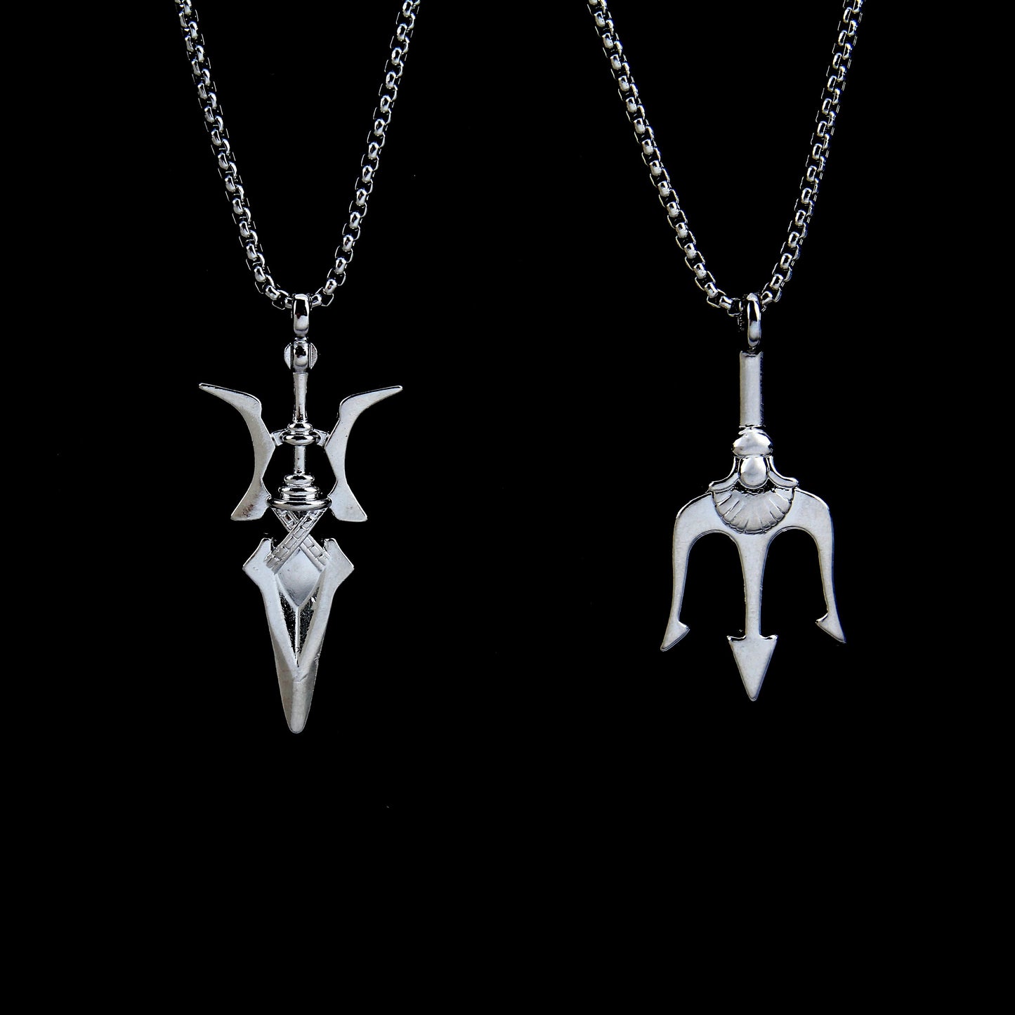 HN037:Hip-Hop Style Necklace, Poseidon Trident Necklace for Women and Men