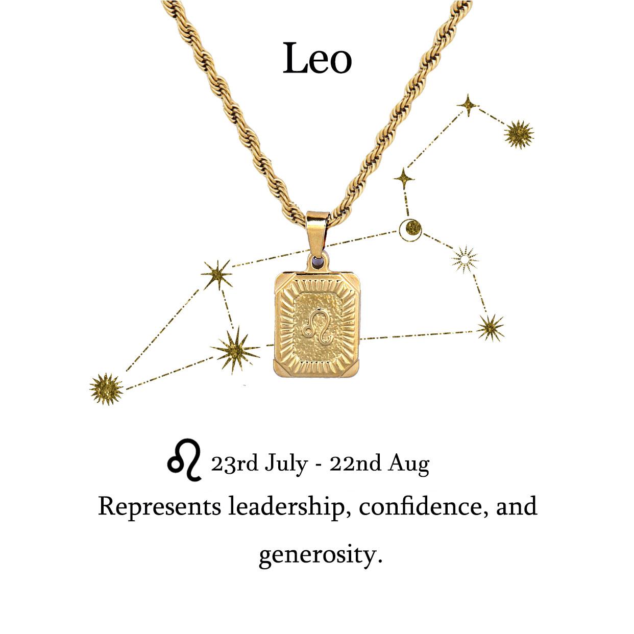 Constellation necklace, Zodiac Sign Stainless Steel Pendant Necklace,star sign Unisex for men women, personalized Charm necklace, customized sign necklace