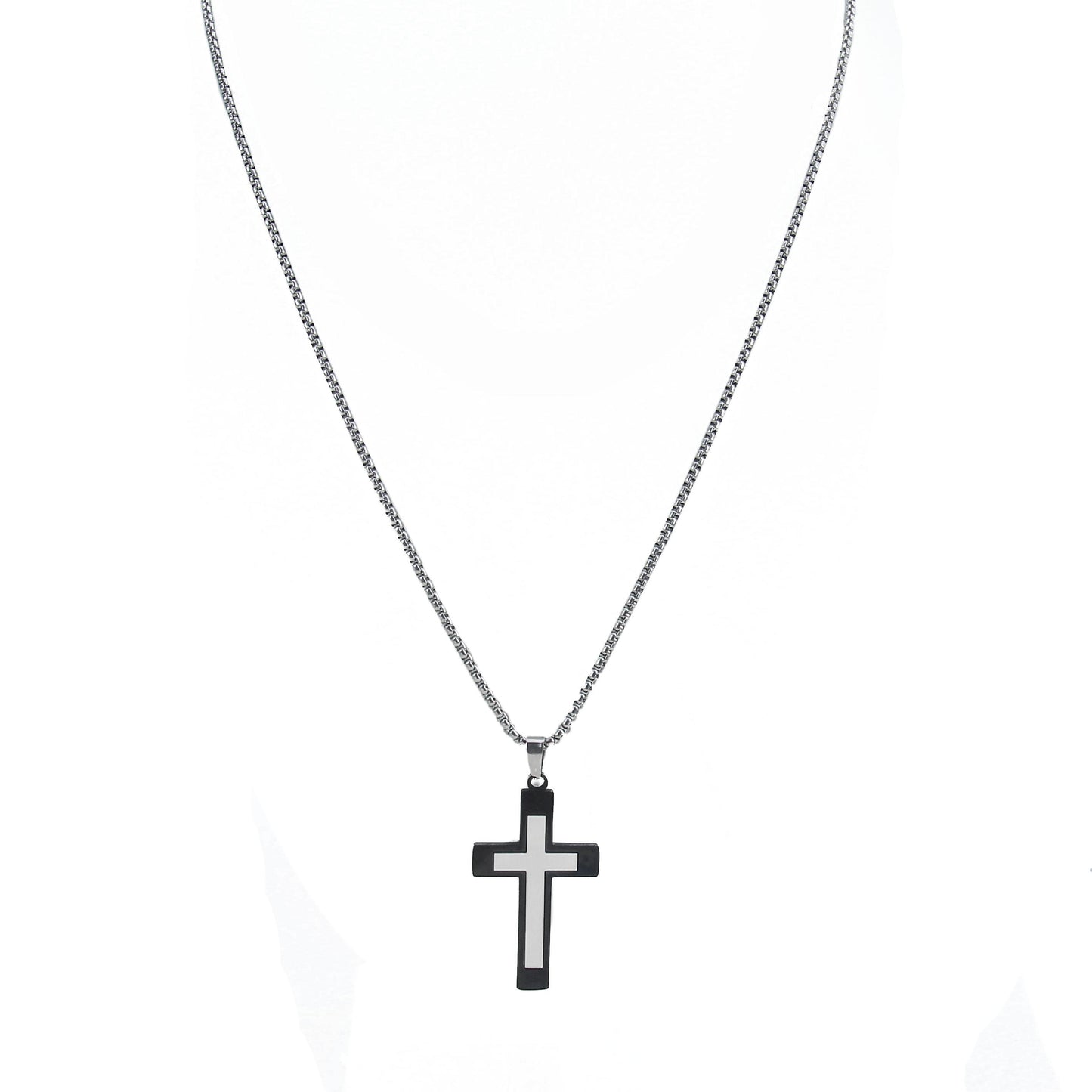 HN054:Hip-Hop Style Necklace,Cross Pendant Chain Necklace for Women and Men