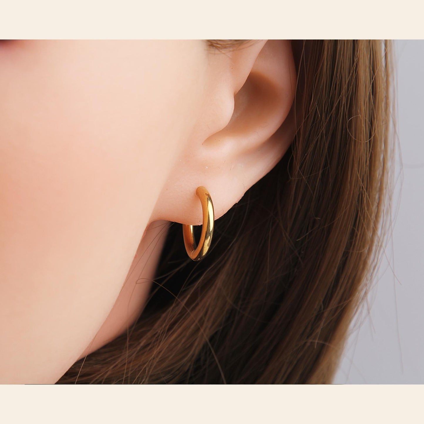 Stainless Steel Hoop Earrings – Classic Minimalist Style, Available in Three Sizes, Perfect for Helix, Cartilage, and Earlobe Piercings, Everyday Fashion Jewelry, Lightweight and Comfortable