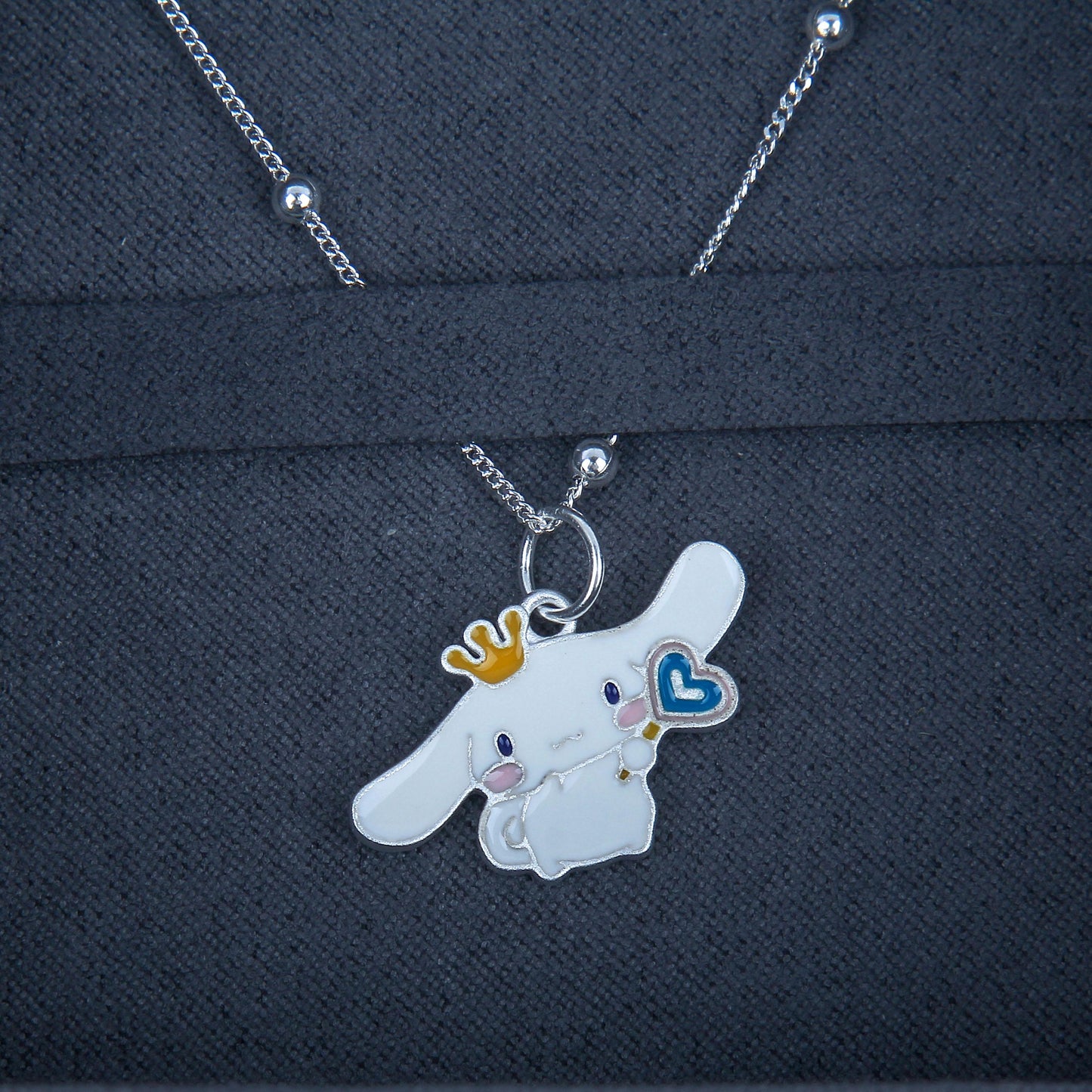 S925 Sterling Silver necklace for women-White Crown Heart Dog Pendant, Stylish and Adorable Necklace, Fashionable Jewelry, Dainty Gifts for Mom Daughter Girlfriend.