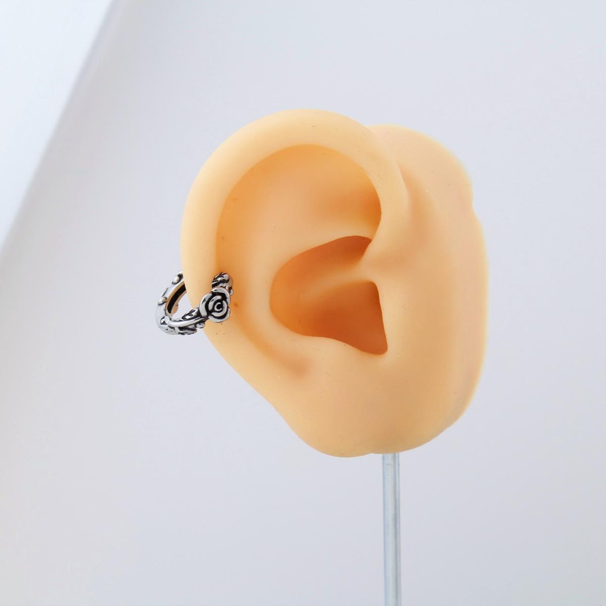 Set/Skull Design Helix Cartilage Hoop Earring Lobe Earring Stack – Stainless Steel, Unisex Piercing Jewelry for Men and Women