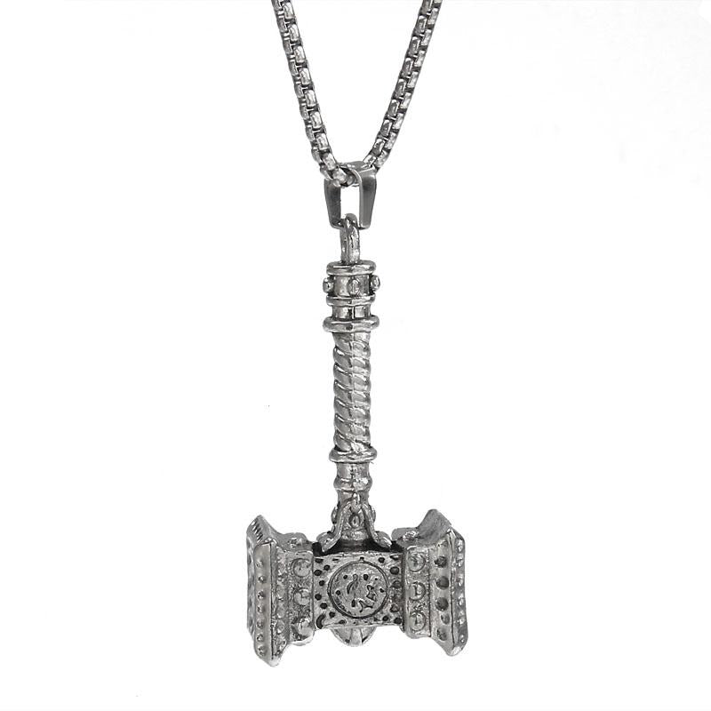 HN007:Hip-Hop Style Necklace,,Thors Hammer Necklace for Women and Men