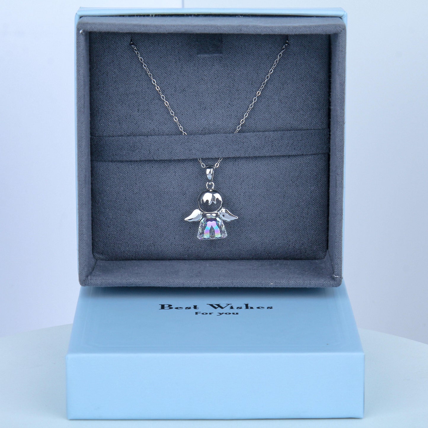S925 Sterling Silver Necklace for women-Delicate Angel Design Pendant, Stylish and Adorable, Fashionable Jewelry Dainty Gifts for Mom Daughter Girlfriend.