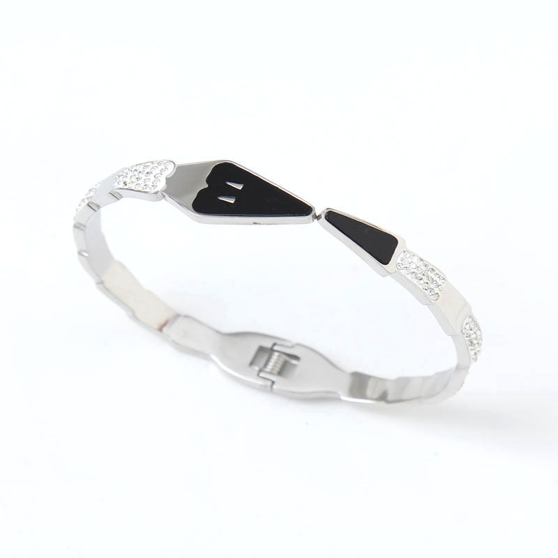 B11:Titanium Stainless Steel Special Cute Snake Style Bangle Bracelet, Top Open,colour Not Fade, Waterproof