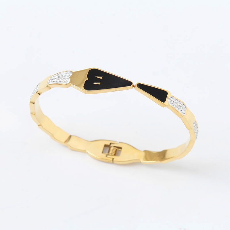 B11:Titanium Stainless Steel Special Cute Snake Style Bangle Bracelet, Top Open,colour Not Fade, Waterproof