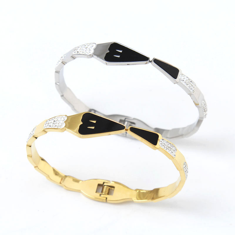 B11:Titanium Stainless Steel Special Cute Snake Style Bangle Bracelet, Top Open,colour Not Fade, Waterproof