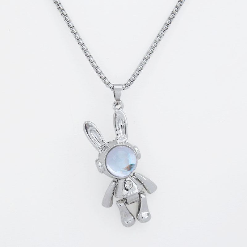 HN019:Hip-Hop Style Necklace,Bunny Astronaut Spaceman Pendant Necklace for Women And Men